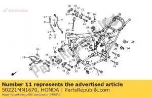 Honda 50221MN1670 talerz, r. fr. zawieszenie silnika - Dół
