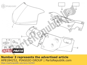 aprilia AP8184252 rh f.dashb.panel. zwart - Onderkant