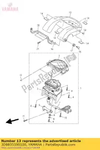 yamaha 3D8835590100 capa, medidor - Lado inferior