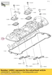 deksel, hoofd klz1000acf van Kawasaki, met onderdeel nummer 140920831, bestel je hier online: