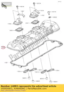 kawasaki 140920831 deksel, hoofd klz1000acf - Onderkant