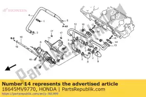 Honda 18645MV9770 joint, tuyau d'alimentation en air - La partie au fond