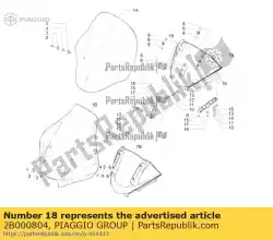 Tutaj możesz zamówić lewy wspornik szyby od Piaggio Group , z numerem części 2B000804: