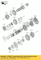 132620393, Kawasaki, versnelling, ingang 5e, 24t kx450d7f kawasaki kx 450 2007 2008 2009 2010 2011, Nieuw