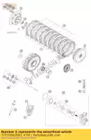 77332002000, KTM, inner clutch hub ktm sx sxs 450 505 2007, New