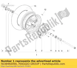 Piaggio Group 56384R0090 voorwiel compleet - Onderkant