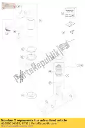 Aquí puede pedir parte inferior monoshock de KTM , con el número de pieza 46180654S18: