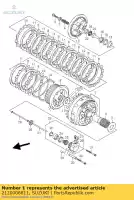 2120006811, Suzuki, carcaça da embreagem com placas de embreagem revestidas Suzuki DL 1000 V-Strom, Novo