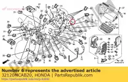 Qui puoi ordinare nessuna descrizione disponibile al momento da Honda , con numero parte 32120MCAB20: