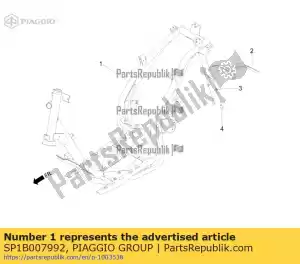 Piaggio Group SP1B007992 telaio avec p.i. - La partie au fond