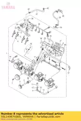 Ici, vous pouvez commander le tuyau auprès de Yamaha , avec le numéro de pièce 5SL149870000: