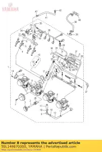 yamaha 5SL149870000 tuyau - La partie au fond