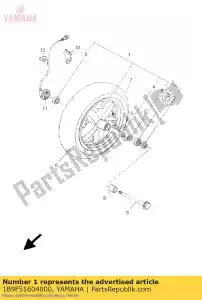 yamaha 1B9F51604000 cast wheel, front - Bottom side