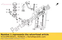 Here you can order the hose comp., rr. Master from Honda, with part number 43310MCWD01: