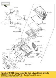 Kawasaki 590060016 pára-chamas - Lado inferior