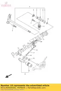 yamaha 953140660000 porca, hexágono - Lado inferior