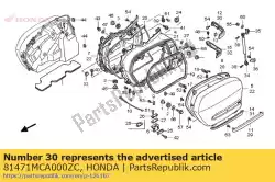 Here you can order the rr moul,l *r259p* from Honda, with part number 81471MCA000ZC: