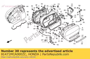 Honda 81471MCA000ZC rr moul,l *r259p* - Bottom side