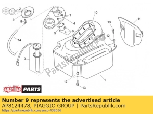 aprilia AP8124478 sensore di livello del carburante - Il fondo