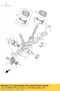 suzuki 1211138B030F0 pistón - Lado inferior