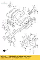 5311109F02Y9P, Suzuki, garde-boue avant (re suzuki lt a500f quadmaster 500 , Nouveau