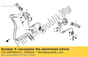 Honda 35130MGE642 switch assy., motor desligado - Lado inferior