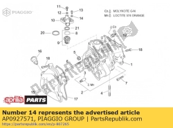 Aprilia AP0927571, Sluitring d14, OEM: Aprilia AP0927571