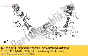 honda 13031MBAA40 jeu de segments, piston (0,50) - La partie au fond