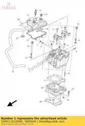 Aqui você pode pedir o conjunto de cabeça de cilindro em Yamaha , com o número da peça 1SM111010900: