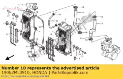 Aqui você pode pedir o mangueira a, água em Honda , com o número da peça 19062ML3910: