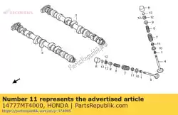 Aqui você pode pedir o sede, mola da válvula interna em Honda , com o número da peça 14777MT4000: