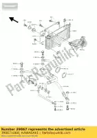 390671060, Kawasaki, koelerolie zx1100-d1 kawasaki zz r zzr 1100 1993 1994 1995 1996 1998, Nieuw