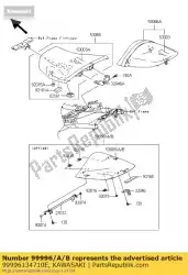 kit, enkele bekleding, bl van Kawasaki, met onderdeel nummer 99996134710E, bestel je hier online: