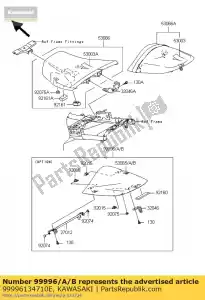 Kawasaki 99996134710E kit, enkele bekleding, bl - Onderkant