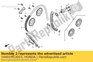 honda 14401MCJ003 chain, cam (124l)(borg warner) - Bottom side