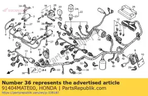 honda 91404MATE00 clip, cable - Bottom side