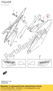 Suzuki 4721102J0030H deksel, frame, l - Onderkant