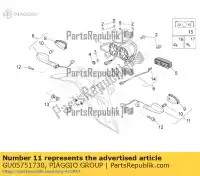 GU05751730, Piaggio Group, Indicatore di direzione posteriore sinistro aprilia moto-guzzi breva breva v ie norge norge polizia berlino sport sport city sport city cube zgulps01, zgulpt00, zgulps03 125 250 300 850 1100 1200 2005 2006 2007 2008 2009 2010 2014 2016 2017, Nuovo