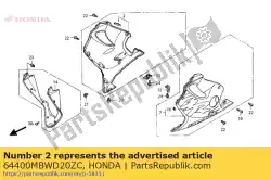 Aquí puede pedir conjunto de capucha, r. Inferior (wl) * tipo3 * (tipo3) de Honda , con el número de pieza 64400MBWD20ZC: