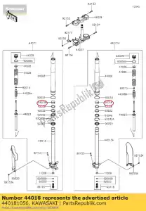 kawasaki 440181056 widelec t?okowy, wewn?trzna ko?cówka kdx200-f - Dół