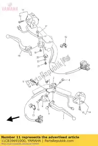 yamaha 11C839691000 interruptor, alça 5 - Lado inferior