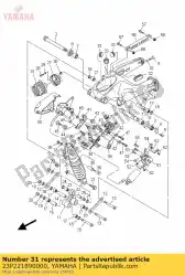 Ici, vous pouvez commander le botte, caoutchouc auprès de Yamaha , avec le numéro de pièce 23P221890000: