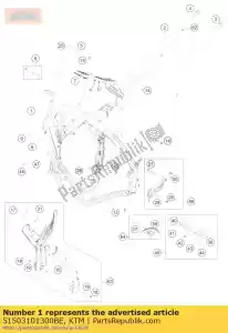 ktm 51503101300BE ramka '515n1 - Dół