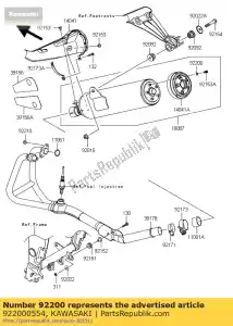 Kawasaki 922000554 rondelle, 6,5x11,5x0,8 - La partie au fond