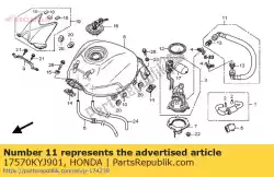 Here you can order the hose comp,fuel fe from Honda, with part number 17570KYJ901: