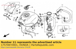 Honda 17570KYJ901 schlauchkomp., kraftstoff z - Unterseite
