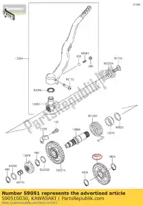 kawasaki 590510030 z?batka czo?owa 30t kx450d6f - Dół