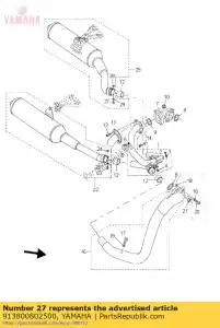 yamaha 913800802500 ?ruba, sze?ciok?tna skarpeta - Dół