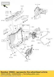 Qui puoi ordinare radiatore-assy da Kawasaki , con numero parte 390610698: