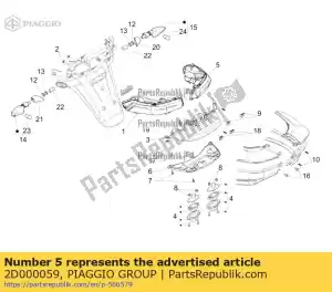 Piaggio Group 2D000059 rechter achterlicht - Onderkant